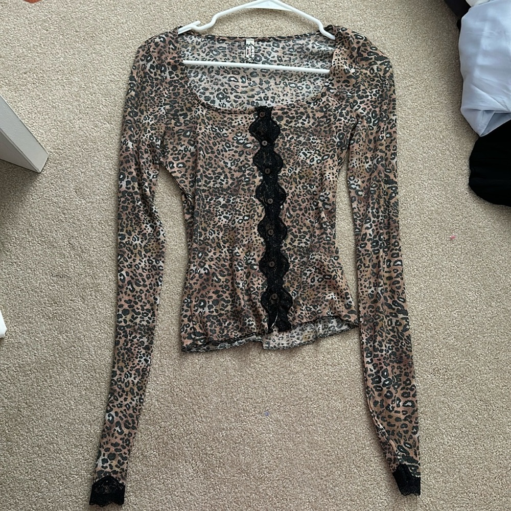 Free people cheetah top